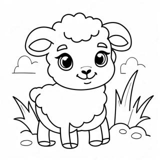 Cute Baby Sheep Coloring Page 3480-2763