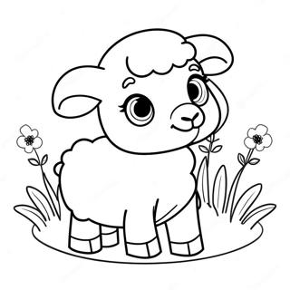 Cute Baby Sheep Coloring Page 3480-2764