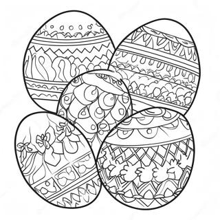 Colorful Nowruz Eggs Coloring Page 34824-27558