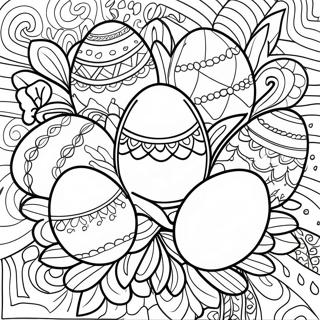 Colorful Nowruz Eggs Coloring Page 34824-27559