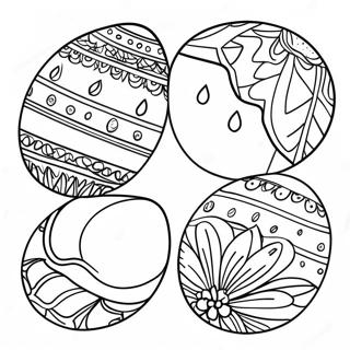 Colorful Nowruz Eggs Coloring Page 34824-27560