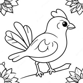 Christmas Bird Coloring Page 34843-27546