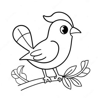 Christmas Bird Coloring Page 34843-27547