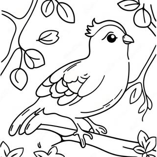 Festive Partridge In A Pear Tree Coloring Page 34844-27555