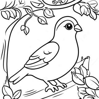 Festive Partridge In A Pear Tree Coloring Page 34844-27556