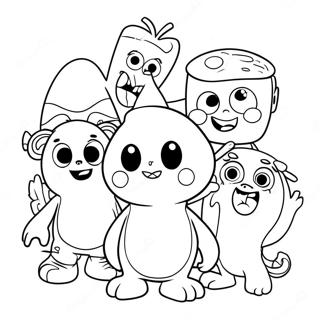 Henry Hugglemonster With Friends Coloring Page 34854-27563