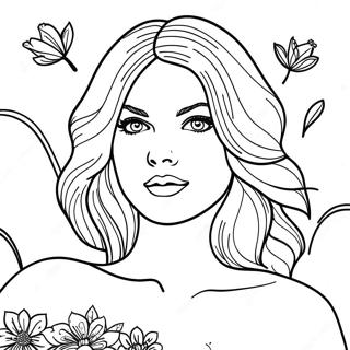 Taylor Swift Evermore Album Cover Coloring Page 34863-27572