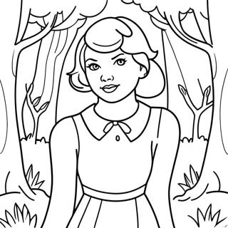 Taylor Swift In Enchanted Forest Coloring Page 34864-27576