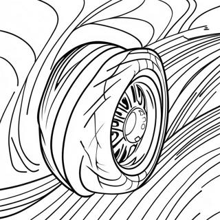 Racing Tire With Speed Lines Coloring Page 34904-27603