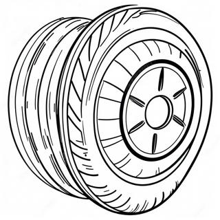 Racing Tire With Speed Lines Coloring Page 34904-27604