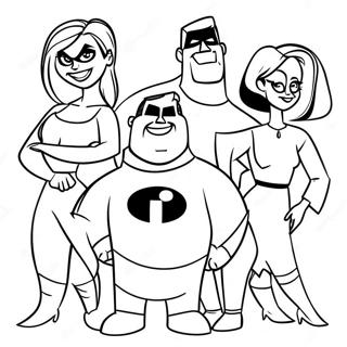 Family Incredibles 2 Coloring Pages