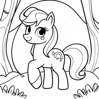 Sunset Shimmer In Magical Forest Coloring Page 35054-27737