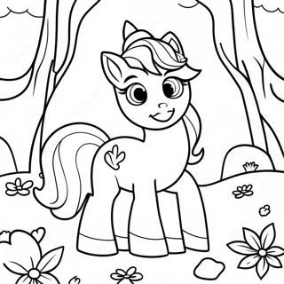 Sunset Shimmer In Magical Forest Coloring Page 35054-27739