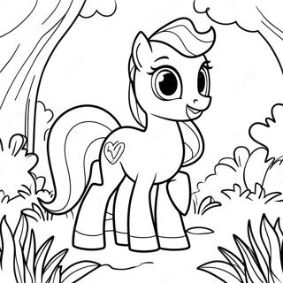 Sunset Shimmer In Magical Forest Coloring Page 35054-27740