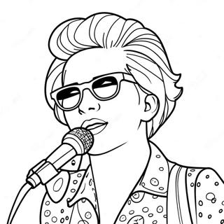 Pop Star Coloring Pages