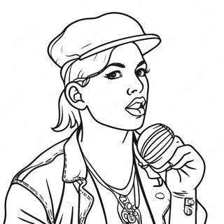 Pop Star Coloring Pages