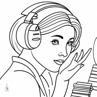 Listening Coloring Page 35083-27734