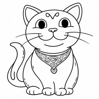 Sassy Cat With Attitude Coloring Page 35114-27769