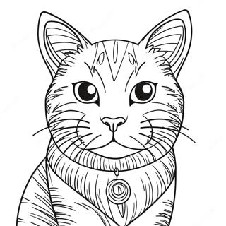 Sassy Cat With Attitude Coloring Page 35114-27770