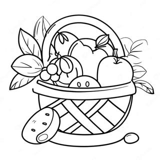 Fruit Basket Coloring Pages