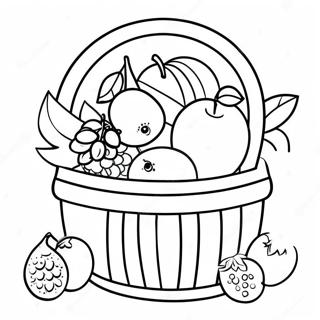 Colorful Fruit Basket Coloring Page 35194-27828