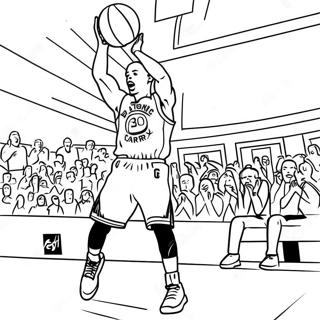 Steph Curry Shooting Three Pointer Coloring Page 351-278