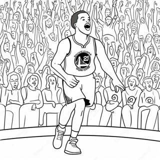 Steph Curry Shooting Three Pointer Coloring Page 351-280