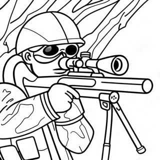 Stealthy Sniper In Camouflage Coloring Page 35204-27849