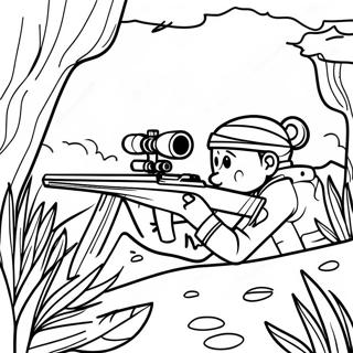 Stealthy Sniper In Camouflage Coloring Page 35204-27850