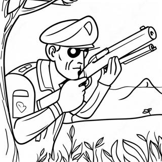 Stealthy Sniper In Camouflage Coloring Page 35204-27851