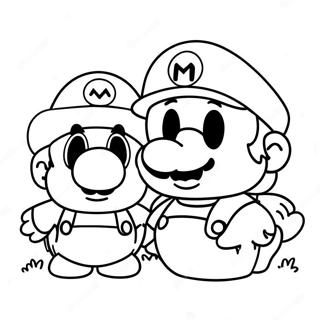 Cappy And Mario Adventure Coloring Page 3521-2823