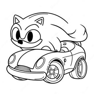 Sonic Car Coloring Pages