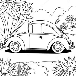 Vw Bug Classic Car Coloring Page 35253-27866