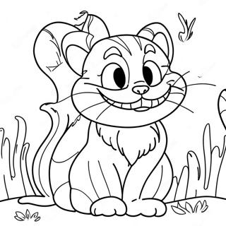 Cheshire Cat Coloring Pages