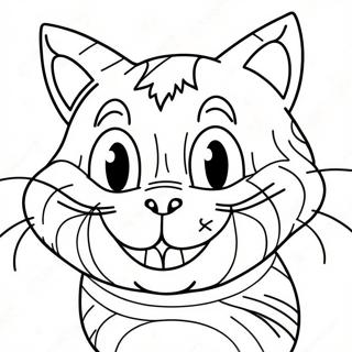 Página Para Colorir Do Gato De Cheshire Sorridente 35274-27886