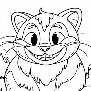 Página Para Colorir Do Gato De Cheshire Sorridente 35274-27887