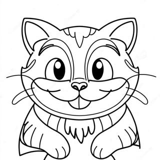 Página Para Colorir Do Gato De Cheshire Sorridente 35274-27888