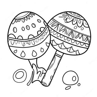 Colorful Maracas In A Fiesta Coloring Page 35314-27935