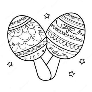 Colorful Maracas In A Fiesta Coloring Page 35314-27936