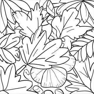 Colorful Autumn Leaves Coloring Page 35324-27929