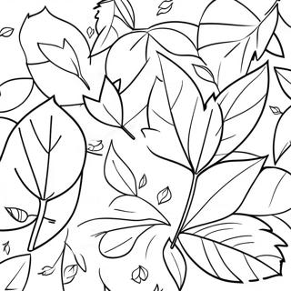 Colorful Autumn Leaves Coloring Page 35324-27930