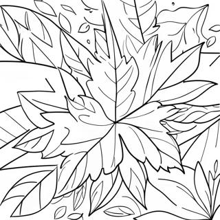 Colorful Autumn Leaves Coloring Page 35324-27931