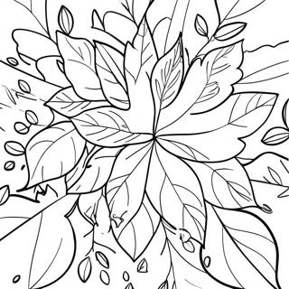 Colorful Autumn Leaves Coloring Page 35324-27932