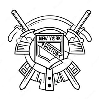 Pagina Da Colorare Del Logo Dei New York Rangers 35333-27939