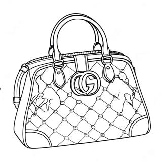 Stylische Gucci-Handtasche Ausmalbild 35344-27955