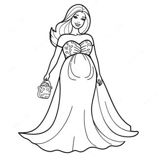 Pregnant Barbie Coloring Pages