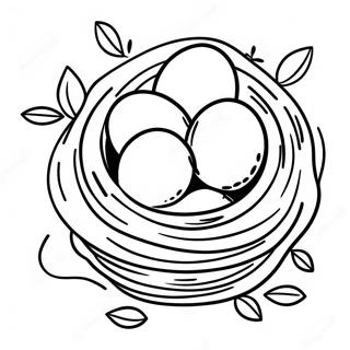 Bird Nest Coloring Pages