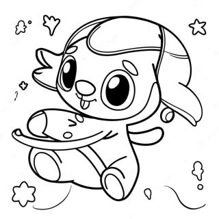 Adorable Stitch And Angel In Space Coloring Page 3541-2825