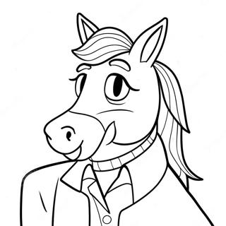 Ledsen Bojack Horseman Färgläggningssida 35444-28031