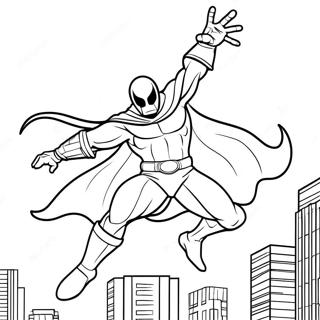 Moon Knight In Action Coloring Page 35484-28059